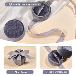 2Pcs Round Velvet Ring Boxes & Pendant Boxes Sets&nbsp;VBOX-CA0001-04A