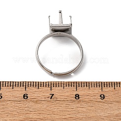 304 Stainless Steel Cuff Ring Components&nbsp;STAS-D372-01P-02