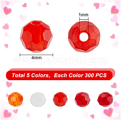 1500Pcs 5 Colors Imitation Jade Glass Beads Strands&nbsp;EGLA-DC0001-01