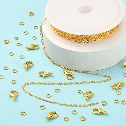DIY 3m Brass Cable Chain Jewelry Making Kit&nbsp;DIY-YW0005-74G