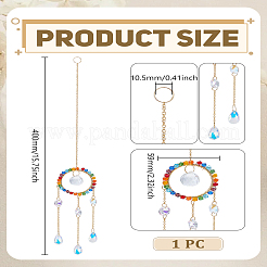 Glass Hanging Suncatchers&nbsp;AJEW-WH0270-714C
