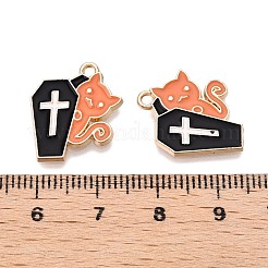 Halloween Theme Rack Plating Alloy Enamel Pendants&nbsp;ENAM-N056-356B
