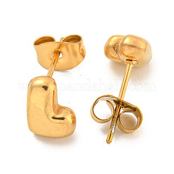 Chunk Letter 304 Stainless Steel Stud Earrings for Women&nbsp;LS-EJEW-G386-01L-G