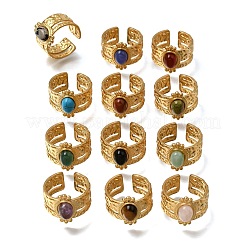 304 Stainless Steel Cuff Open Rings&nbsp;RJEW-F213-02G