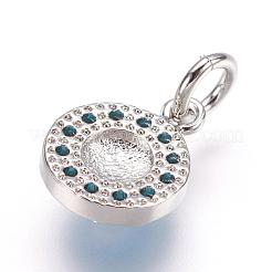 Brass Micro Pave Cubic Zirconia Charms&nbsp;ZIRC-E124-63P