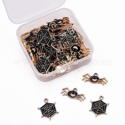 50Pcs 2 Styles Light Gold Plated Alloy Pendants&nbsp;ENAM-LS0001-28LG