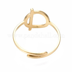304 Stainless Steel Toggle Clasp Shape Open Cuff Ring&nbsp;RJEW-T023-85G