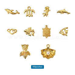 Ocean Theme Zinc Alloy Cabochons&nbsp;DIY-TA0003-32G