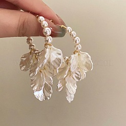 Petaline Alloy Hoop Earrings&nbsp;FS-WG7841D-01