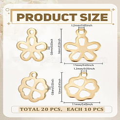 20Pcs 2 Styles 304 Stainless Steel Charms&nbsp;STAS-LP0004-49