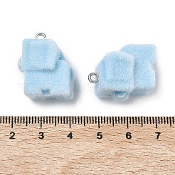 Flocking Opaque Resin Pendants&nbsp;RESI-F064-A22