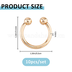 10Pcs U Shape Zinc Alloy Bikini Clips Buckles&nbsp;FIND-FH0017-06A-KCG