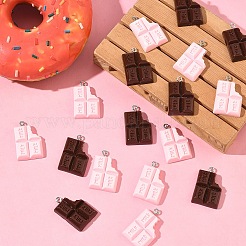 20Pcs 2 Colors Spray Painted Opaque Resin Pendants&nbsp;RESI-YW0006-35