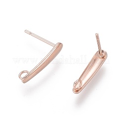 304 Stainless Steel Stud Earring Findings&nbsp;STAS-H436-22RG