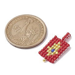 2Pcs 2 Style Handmade MIYUKI Round Rocailles Seed Loom Pattern&nbsp;PALLOY-MZ00174