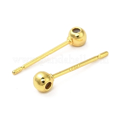 Brass Stud Earrings Findings&nbsp;KK-B142-04A-G