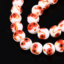 Handmade Lampwork Beads Strands&nbsp;LAMP-N028-05A