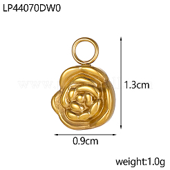 Flower Charms 304 Stainless Steel Pendants&nbsp;STAS-OY004-46G