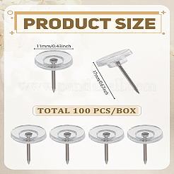Steel & Plastic Push Pins&nbsp;AJEW-WH0460-140P