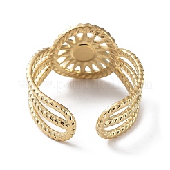 304 Stainless Steel Open Cuff Ring Components&nbsp;STAS-F301-22G