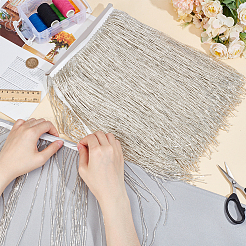 1 Yard Plastic Bugle Bead Tassel Trimming&nbsp;OCOR-BC0006-60A