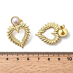 201 Stainless Steel ABS Plastic Pearl Stud Earrings&nbsp;EJEW-Z151-13G-02