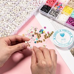 DIY Heishi Bead Style Stretch Bracelets Making Kits&nbsp;DIY-JP0005-85