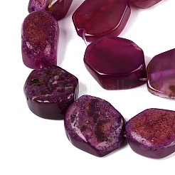 Dyed Natural Agate Beads Strands&nbsp;G-Q606-23E-05