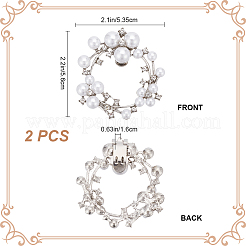 2Pcs Alloy Rhinestone Shoe Decorations&nbsp;FIND-GF0006-57