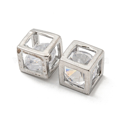 Brass Pave Cubic Zirconia Pendants&nbsp;KK-P250-21P-1