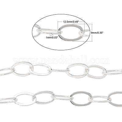 Electroplate Brass Paperclip Chains&nbsp;CHC-L019-31S-1