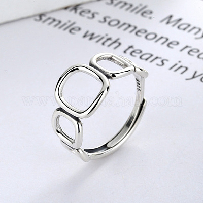 925 Sterling Silver Adjustable Finger Rings&nbsp;FS-WG45355-01-1