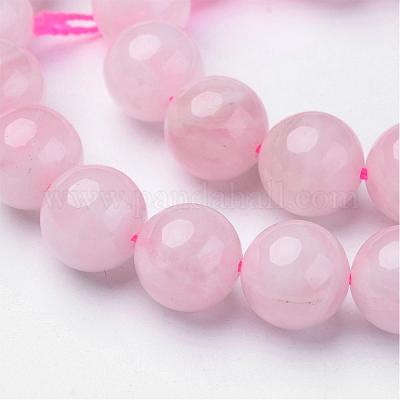 Pink Color Natural Madagascar Rose Quartz Beads Strands&nbsp;G-D809-21-10mm-1