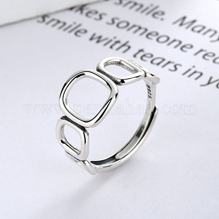 925 Sterling Silver Adjustable Finger Rings FS-WG45355-01-1