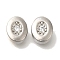 Brass Micro Pave Cubic Zirconia, Star, Oval, Heart, Hexagon, Beads, Nickel Free, Platinum, 6x8x3.5mm, Hole: 1mm