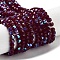 Opaque Glass Beads Strands, Faceted(32 Facets), Round, Dark Red, 3mm, Hole: 0.8mm, about 163~166pcs/strand, 50~51cm
