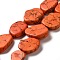 Synthetic Turquoise Dyed Beads Strands, Nuggets, Orange Red, 22~32x19~26.5x6~10mm, Hole: 1.2mm, about 13~16pcs/strand, 14.96~16.34 inch(38~41.5cm)