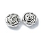 Tibetan Style Alloy Beads, Flower, Antique Silver, 12x12x6mm, Hole: 1.6mm, about 192pcs/500g