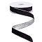 Polyester Ribbon, Single Face Velet, Black, 1 inch(25mm), about 10.00 Yards(9.14m)/Roll