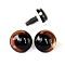 Plastic Doll Eye for Doll Makings, Sandy Brown, 12mm