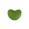 Silicone Beads, DIY Nursing Necklaces Making, Heart, Olive Drab, 17x20mm
