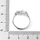Flat Round Adjustable 925 Sterling Silver Ring Components&nbsp;STER-G042-02P-4