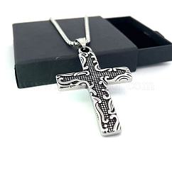Amis Wheel Cross Stainless Steel Men's Vintage Hip-Hop Necklace Jewelry