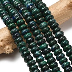 Natural Chrysocolla and Lapis Lazuli Beads Strands, Rondelle, Dyed, 8.5x5.5mm, Hole: 1mm, about 73pcs/strand, 15.35''(39cm)