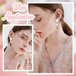20Pcs Brass Heart Stud Earring Findings&nbsp;KK-BBC0004-89