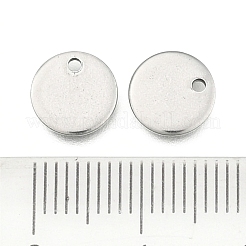 Tarnish Resistant 304 Stainless Steel Stamping Blank Tag Flat Round Charms Pendants&nbsp;STAS-Q171-04