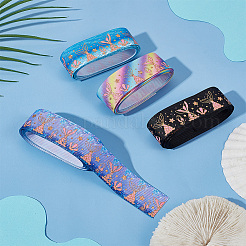 4 Colors Polyester Grosgrain Ribbon&nbsp;OCOR-GF0002-86A