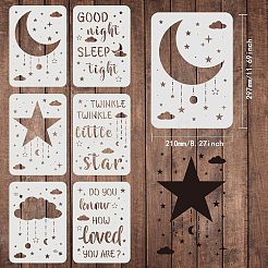 PET Plastic Drawing Painting Stencils Templates Sets&nbsp;DIY-WH0172-450