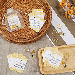 24Pcs Bees Alloy Enamel Keychains&nbsp;KEYC-AR00009