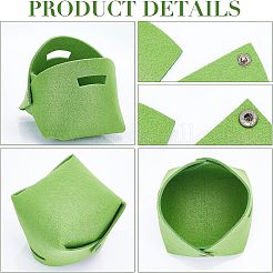 5Pcs 5 Colors Foldable Felt Fleshy Flowerpot&nbsp;DIY-CA0003-95